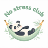 No Stress Club Panda in Hammock
