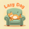 Lazy Day Cat on Armchair