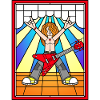 Stained Glass Rock Guitarist