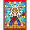 Stained Glass Rock Guitarist