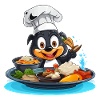Cooking Dog Chef Cartoon