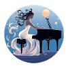 Moonlit Night at the Piano Diva