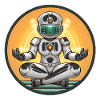 Robot Meditation in the Neon Circle