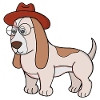 Glasses Beagle avec Fedora
