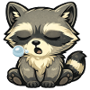 Sleepy Raccoon – Tired Raccoon Cartoon