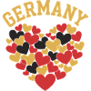 Deutschlandfarben Herzmotiv