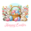 Easter Bunny Basket Spring Joy