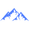 Blue mountain silhouette