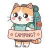 Kawaii Camper Cat