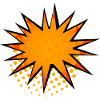 Halftone Comic Starburst Border