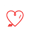 Eishockey Herz Puck Schläger