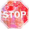Grunge-Stoppschild