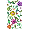 Dekorative Doodle-Gänseblümchen