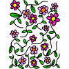 Rosa blühende Doodle-Gänseblümchen