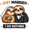 Just Married Sloths Wedding