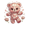 Blossoms Panda Rosy Cuddly Creature