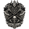 Valhalla Crest: Viking skull & axes