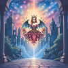 Winged Queen in Celestial Portal