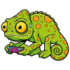 Chameleon Gamer Controller Videospiel-Maskottchen