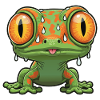 Stressed Lizard Panic Bulging Eyes Mascot