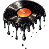 Disque vinyle fondu – Art vinyle