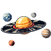 Schallplatten Planet im Weltraum