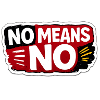 No Means No Consent Awareness Sticker