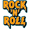 Rock 'N' Roll Typographic 3D Logo
