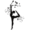 Gymnast With Clubs Rhythmic Gymnastics