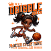 Dribble Queen Basketball Cartoon