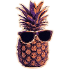 Cool pineapple with sunglasses