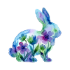 Coniglietto Acquerello Pasqua Colorato