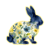 Hase Aquarell Ostern Blumen