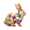Hase Aquarell Ostern Bunt