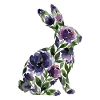 Bunny Silhouette Flowers