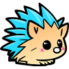 Cute Kawaii Hedgehog Doodle Cartoon