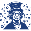 Ebenezer Scrooge Flat Portrait Graphic