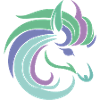 Pastel Dragon Silhouette