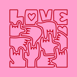 LOVE - Langue des signes I love you Rose Rouge