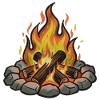 Lagerfeuer Illustration Gemütlichkeit