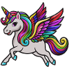 Bunter Flügel-Einhorn