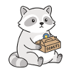 Raccoon Donuts Motif DONUTS