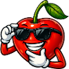 Cool Cherry Cartoon Comic Fruit Design