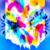 Explosion of colour in watercolour