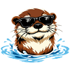 Otter Portrait Cool Sunglasses Gift