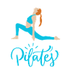 Pilates in Motion Blue Silhouette