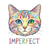Bunte Katze Kritzelkunst Kawaii
