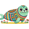 Cute Seal Mandala
