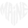 Maine Heart Typo Design
