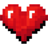 Retro Pixel Heart Video Game